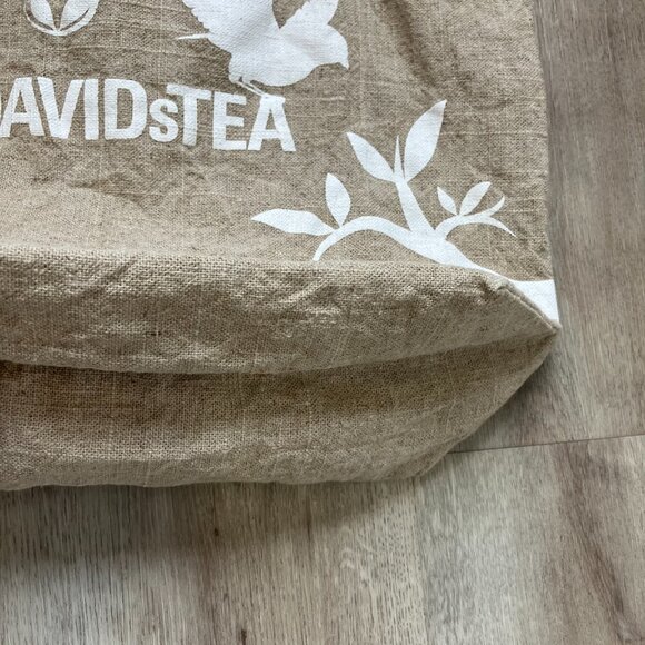 Davids Tea Tote Reusable Jute Bag - Picture 6 of 6